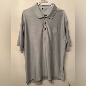 Adidas Trump International Golf Links Scotland Climacool Golf Polo Shirt Grey XL